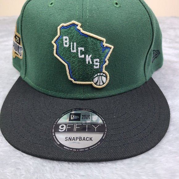 New Era Other - New Era 2021 NBA Finals Champions Sidepatch Milwaukee Bucks Snapback Cap twotone